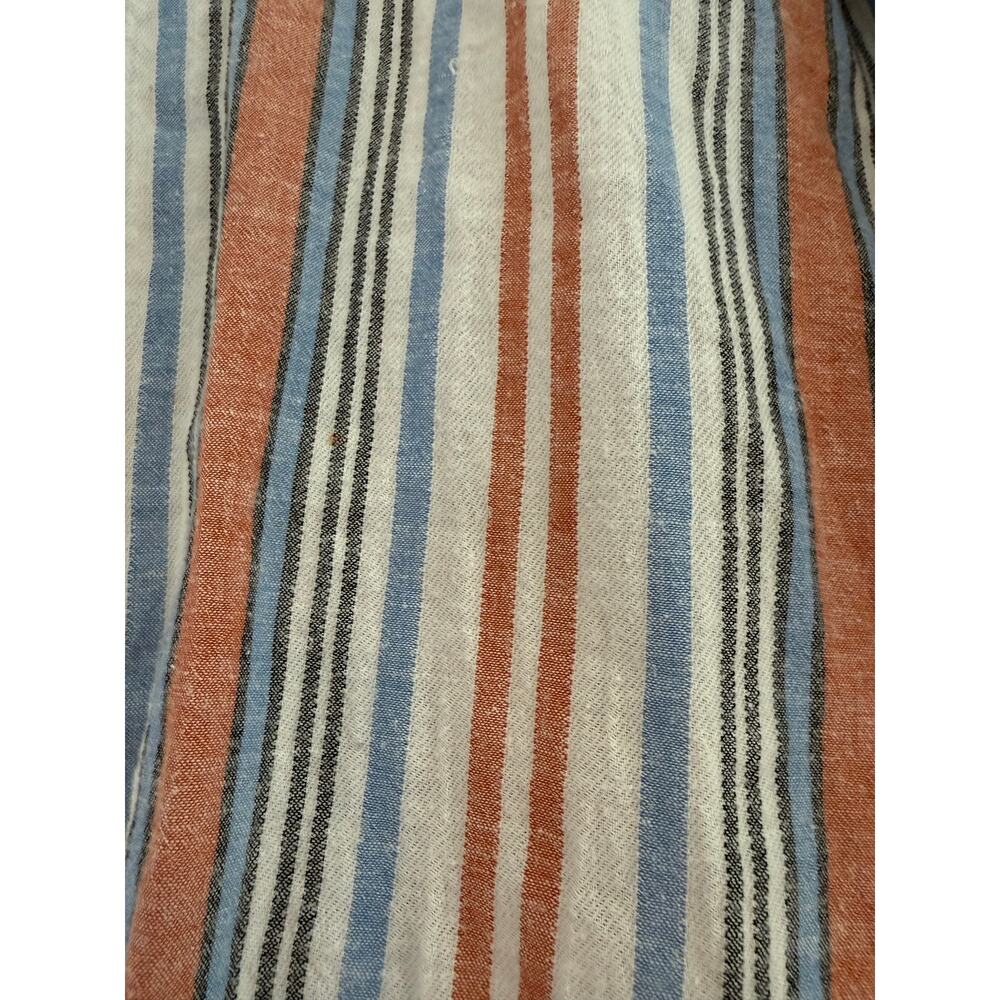 Veronica Beard Jeans Striped Cotton Blouse Blue Salmon XS - Picture 6 of 7